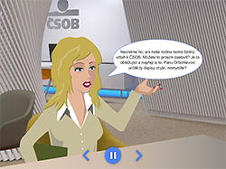 Example of an animated course at ČSOB